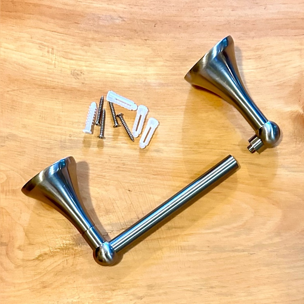 NWOT Brushed Nickel Toilet Paper Holder